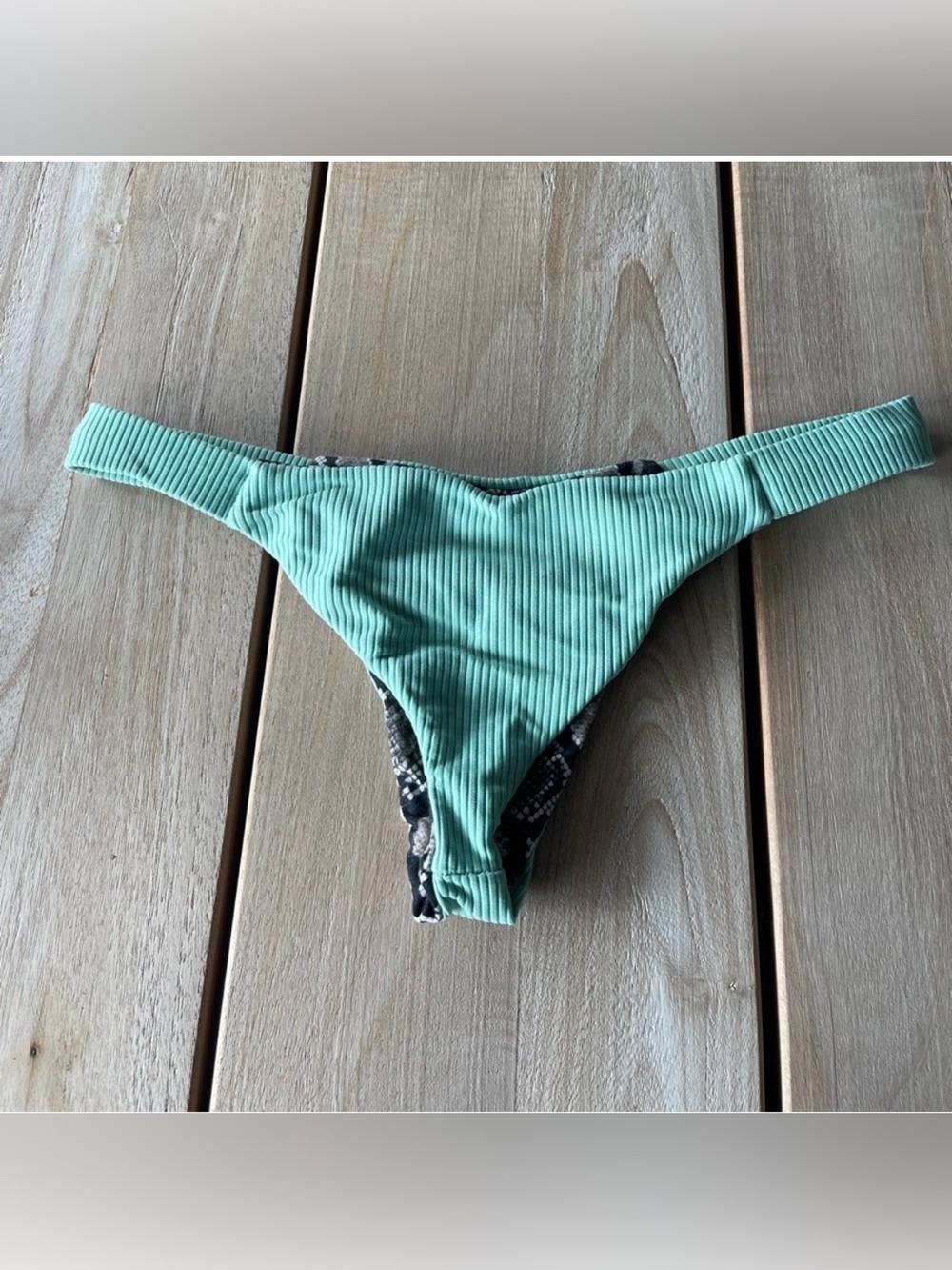 Indah Mint Green Ribbed Bikini Top - Picture 8 of 9